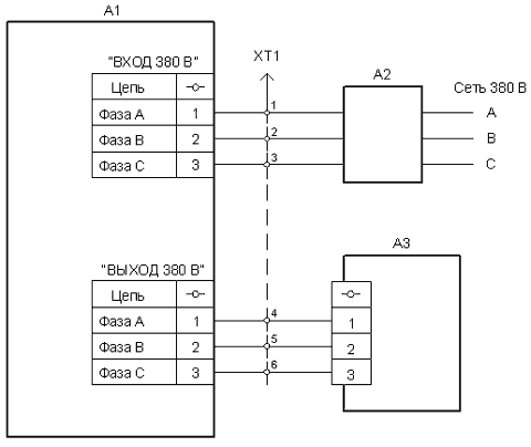 Схема подключения к блоку БТУ механизма электрического прямоходного МЭП6300