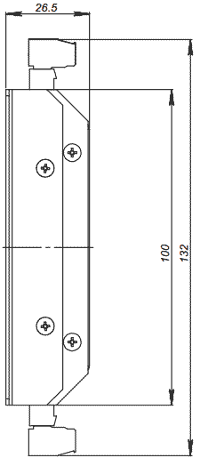 Габаритные размеры блока управления БУ.3 к системе ИГЛА 1